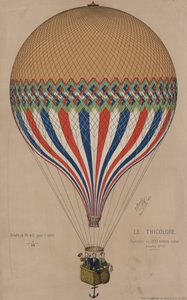 フレンチルトリコロールバルーン、1874 作： French School